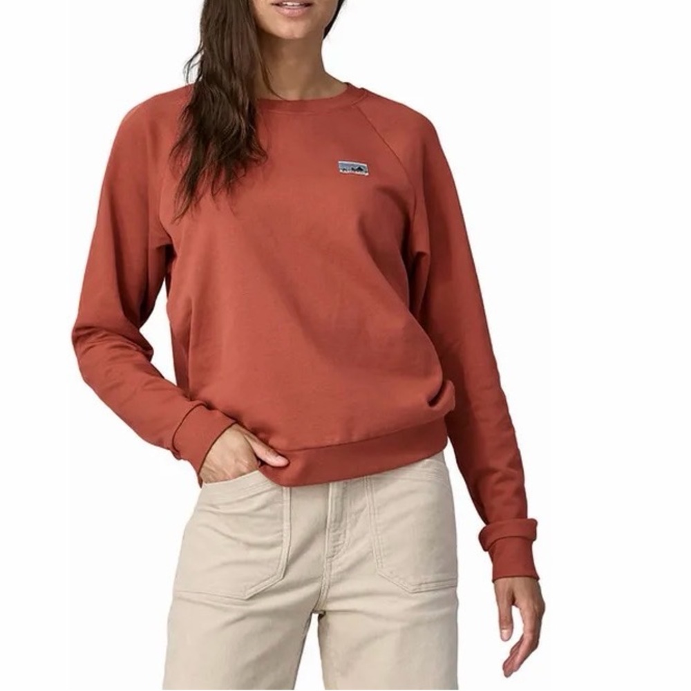 Patagonia Rust Crew Sweatshirt with Small Logo